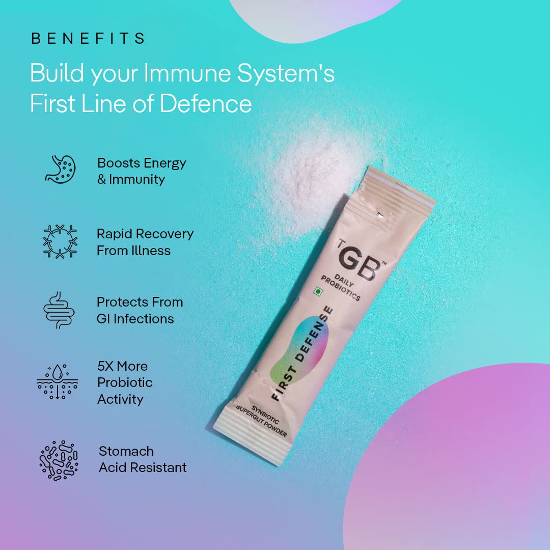 The Good Bug First Defense SuperGut Powder for Healthy Digestion | Immunity Booster Pre & Probiotic Supplement for Men & Women | 2 Billion CFU of Clinically Proven Strains | 15 Days Pack - Image 2 thumbnail
