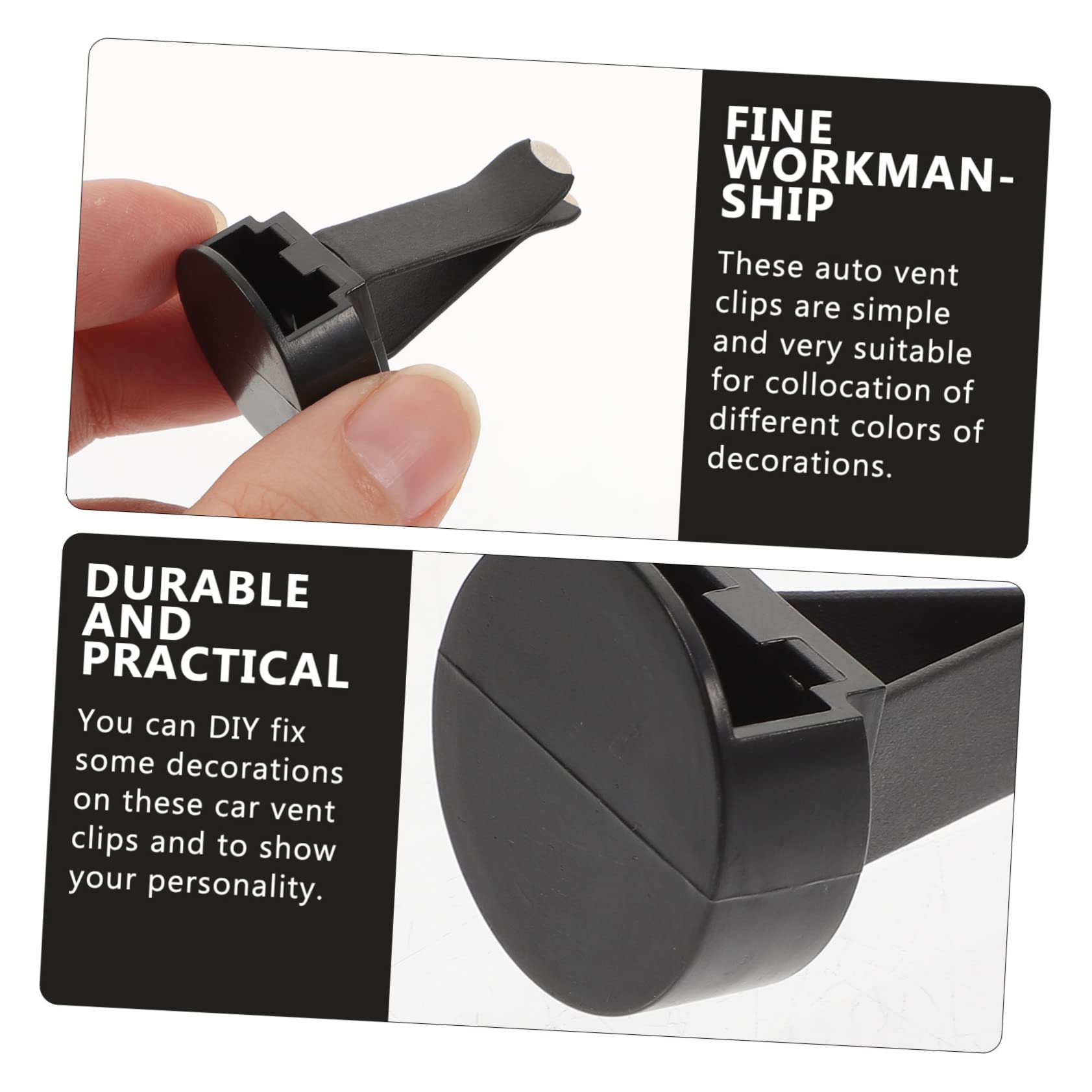 Kit Clip Bocchetta Aerazione Auto 100 Pezzi Metallo Plastica Nero | Uscita Aria e Bocchette, Decorazione Diy, Facile Installazione, Non Sbiadisce