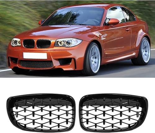 Parrilla para BMW Serie 1 E81 E82 E87 E88 2007-2011, 1 par de rejillas de parachoques delantero para riñón