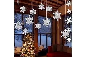 24 Pieces Winter Snowflake Decorations for Holiday Parties