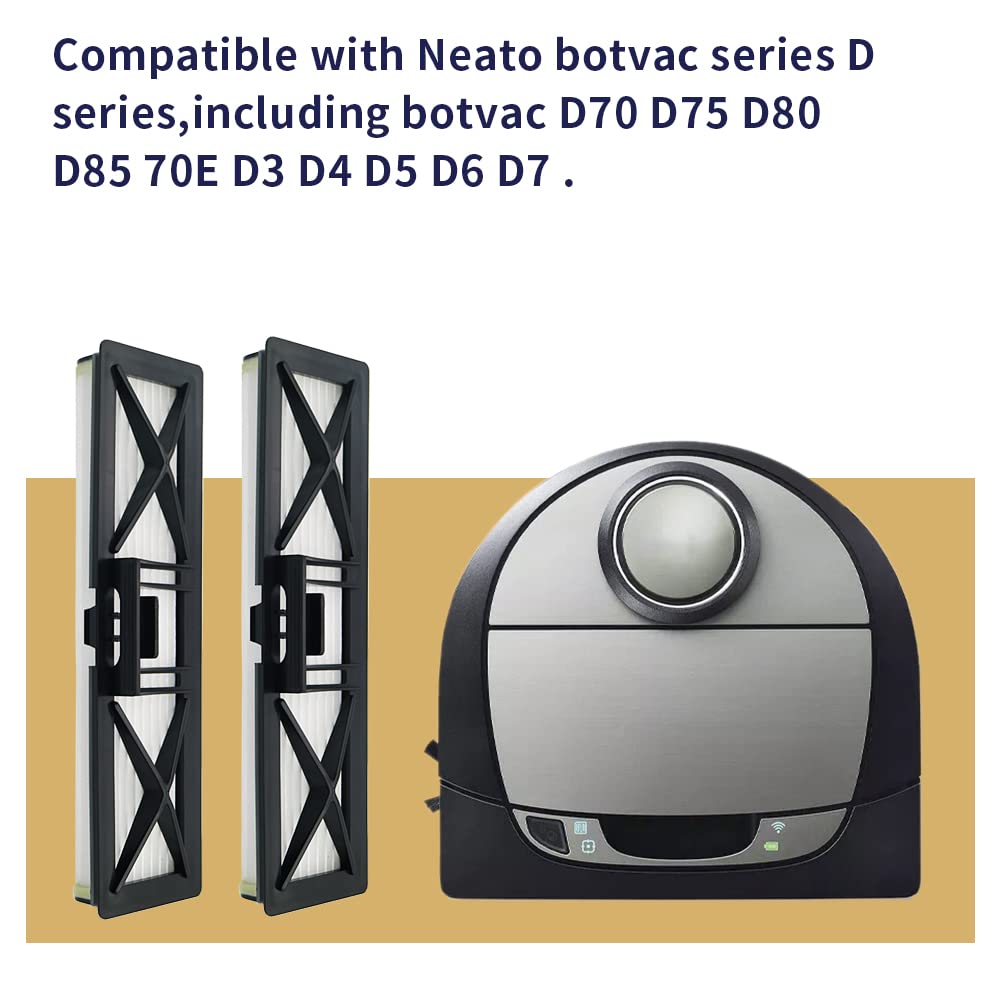 Lot De 7 Filtres De Rechange TFixol Pour Robots Aspirateurs Neato D3, D4 Et Botvac D Series
