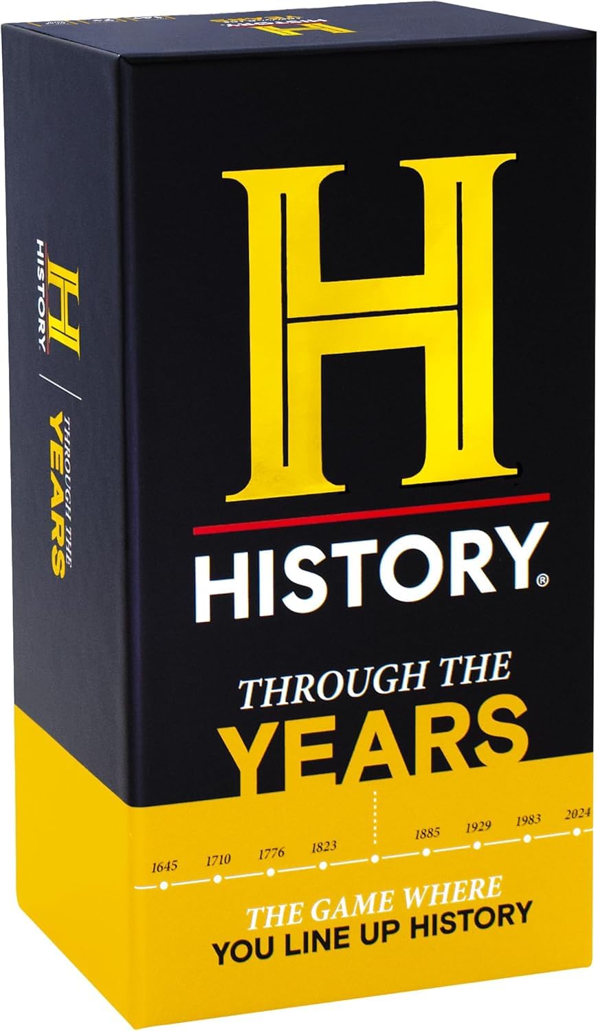 HISTORY Channel NEW Games Bundle - Stats & Facts and Through The Years - General Knowledge Trivia Chronology Timeline Card Game for Adults, Family, Students & Teens in The Pursuit of Trivial Knowledge
