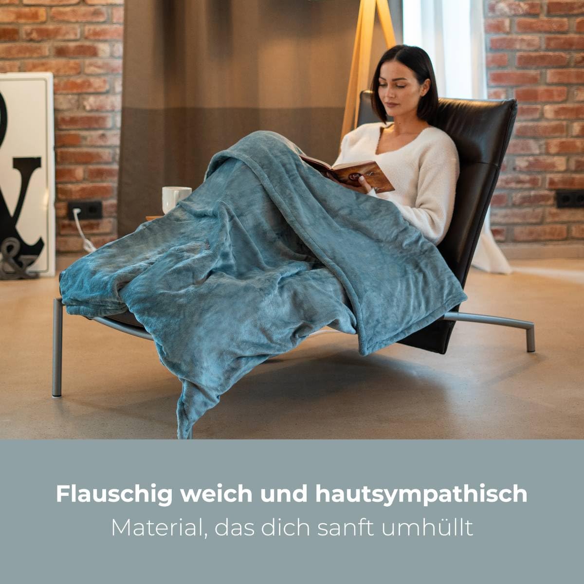 ProfiCare PC-WZD 3061 Couverture chauffante pour Une Chaleur Longue durée et Uniforme (Souple, Moelleux et agréable pour la Peau 130 x 175 cm, Partie de Commande avec écran LED Amovible Gris 330610