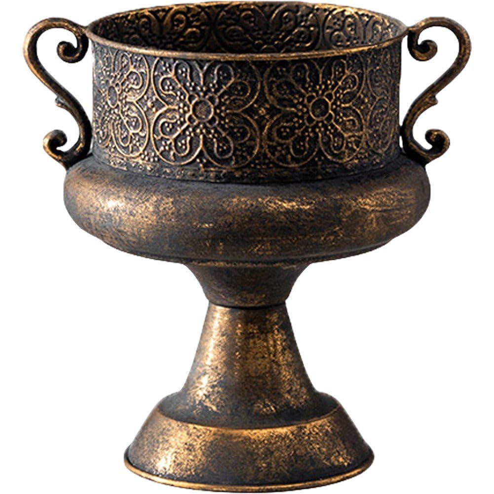 Pot de fleurs vintage en fer vase décoratif pour table basse et maison
