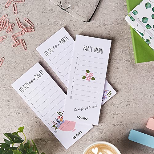 Image of Amazon Brand - Solimo Planner Writing Note Pad, To Do List Daily Organizer, 50 Tear Off Sheets, Pack of 3