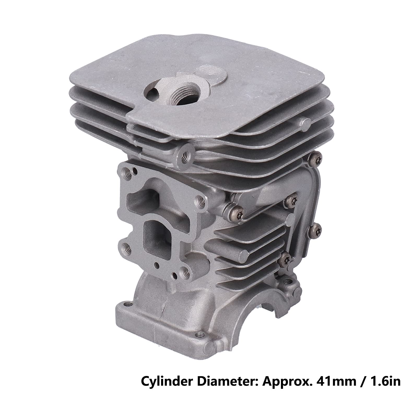 Kit Testata, Kit Cilindro in Lega di Alluminio ad Alto Contenuto di silicio, Kit guarnizioni pistone Cilindro da 41 mm, Accessori di Ricambio per Cilindro Motosega