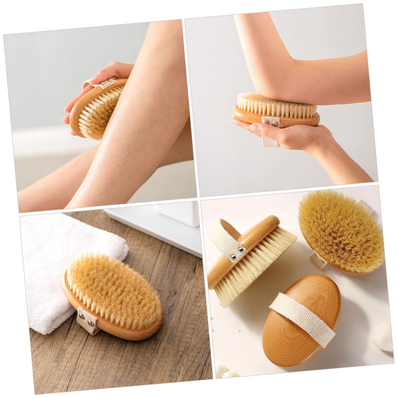 FRCOLOR 3 Stück Badebürste Mit Geschmeidigen Borsten Für Die Dusche Rückenbürste Massagefunktion Für Das Körperpeeling