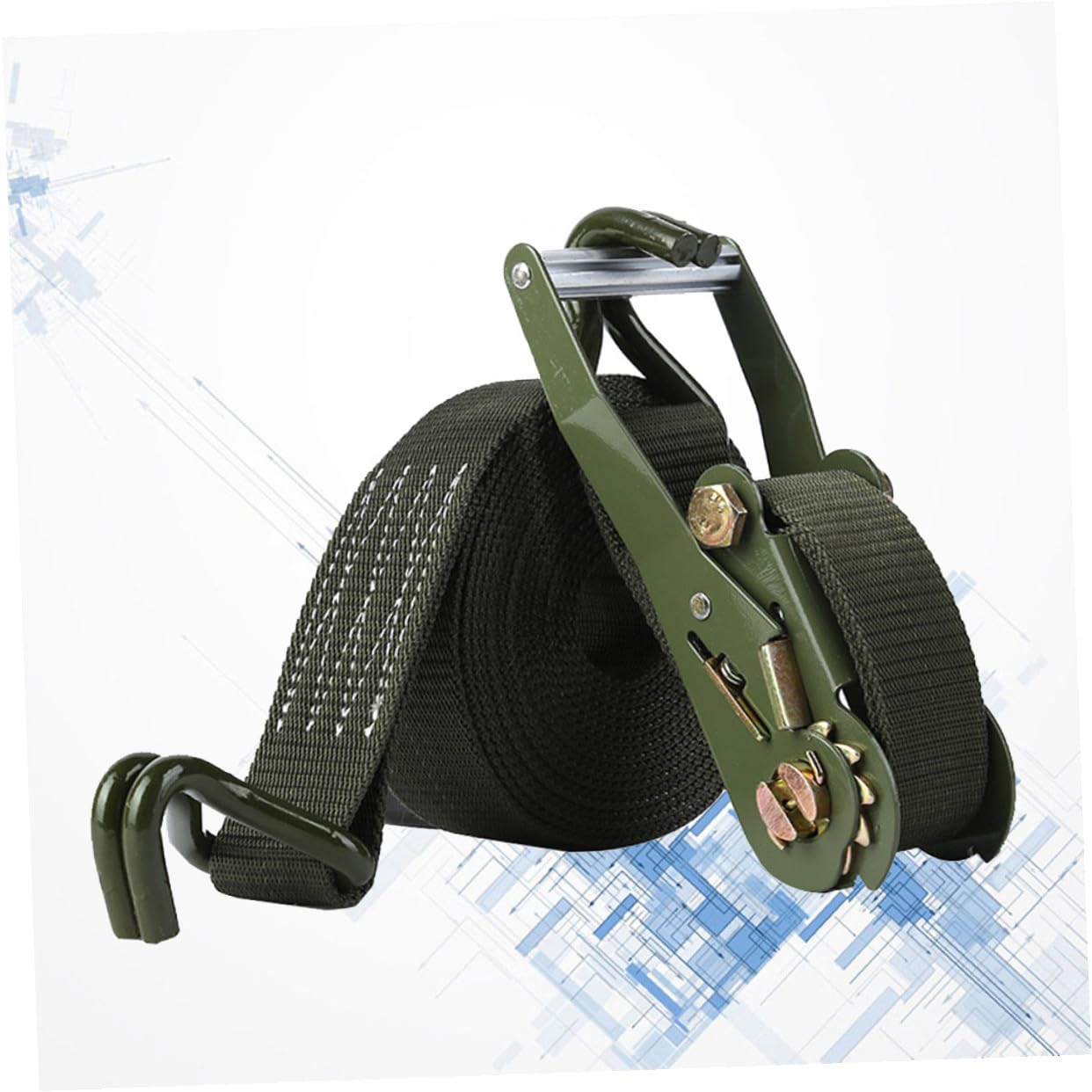 Yardenfun LKW Spanngurte 2 Zoll mit Ratschengurt Metall und Polyester Praktische Güterbündelung für Motorrad und Fracht Grüner Zurrgurt mit Verteilter Lastaufnahme