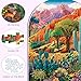 500 Piece Jigsaw Puzzles for Adults, Colorful Desert 500 Piece Puzzle, Vibrant Landscape with Cacti, Fox and Mountains Jigsaw Puzzles, Relaxing Gift for Adults, Seniors, 20.5 x 15 in