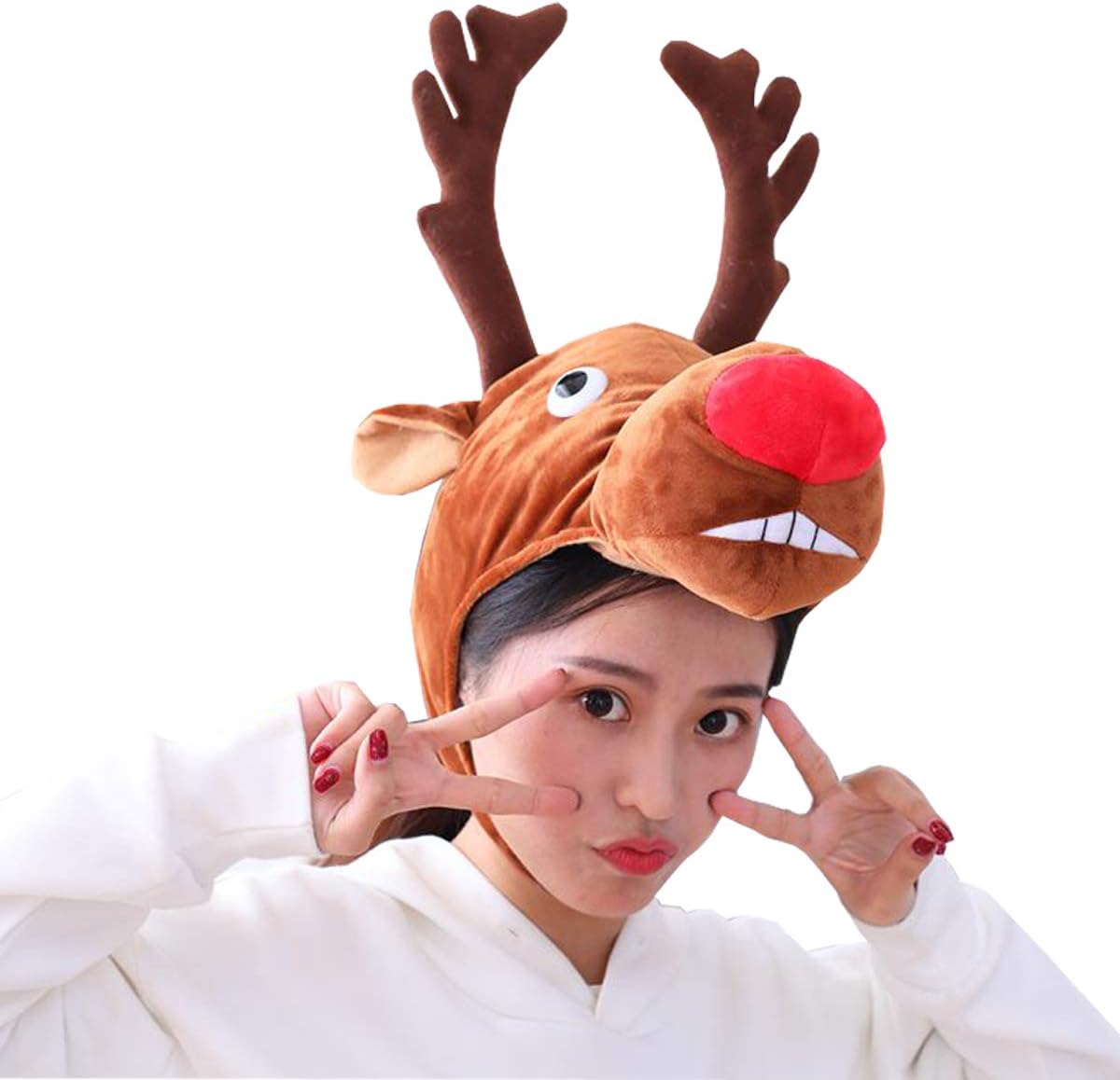 yqtyqs Wapiti Hat David's Deer Cap Animal Christmas Party