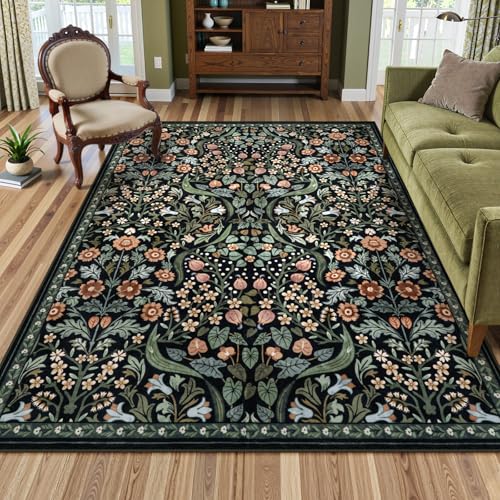 Tapete Lahome Dark Botanical 5x7 Floral Lavable miniatura 1