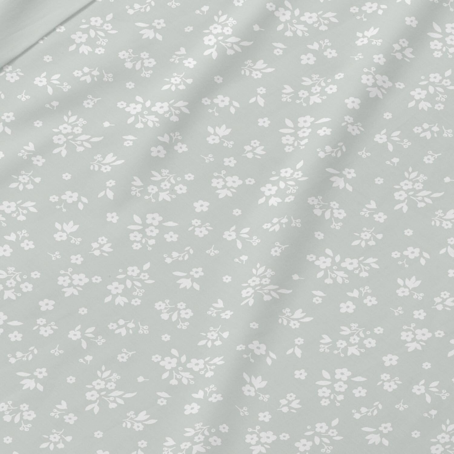 Burrito Blanco | Sábanas de Franela de algodón | Cama de 90cm. (+Medidas Disponibles) | Diseño 572 | Color Laurel (90x190/200cm.)