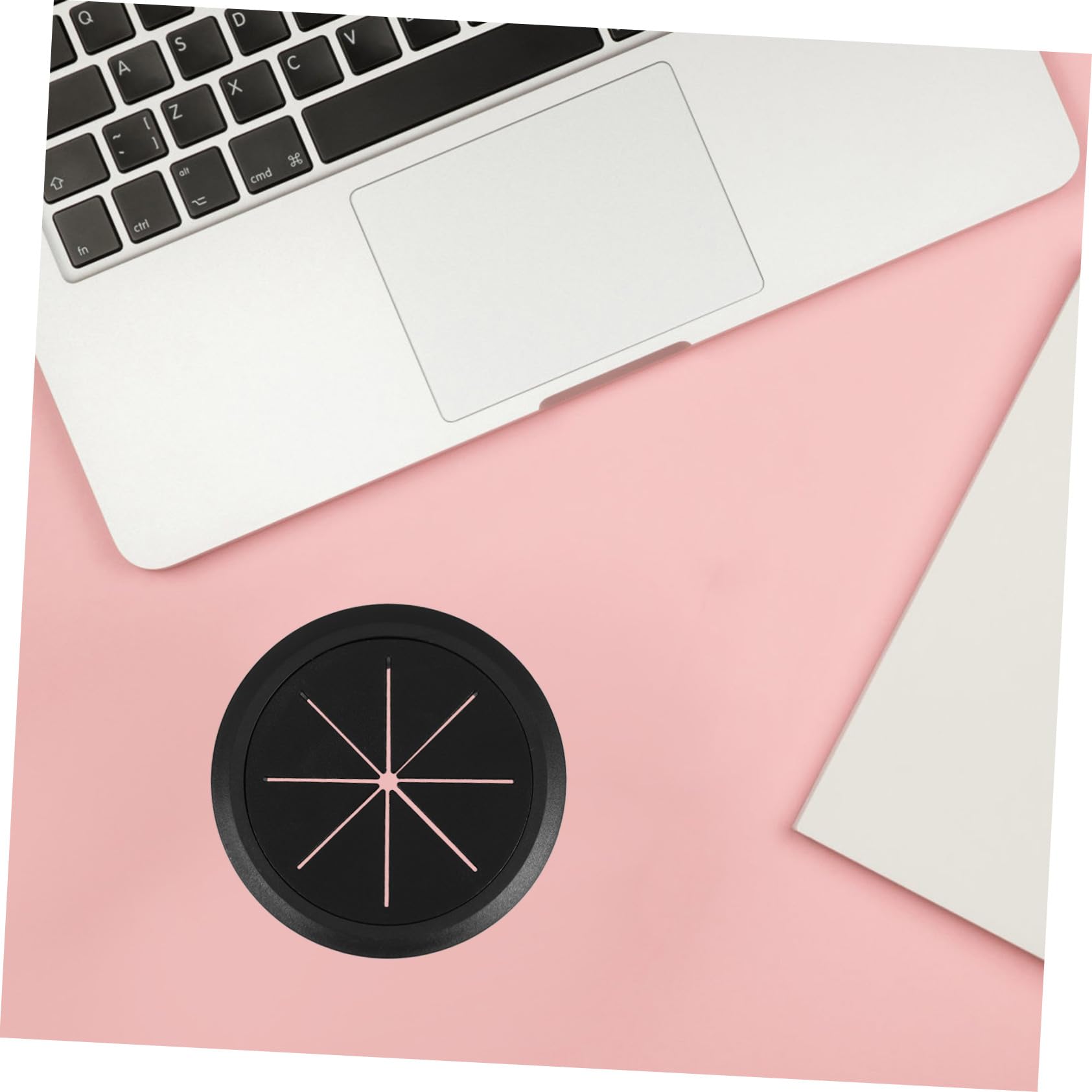 Cache-câbles Plastique Rond - Lot De 2 Pour Bureau, Meubles - Couverture De Trou De Fil Noir - 10