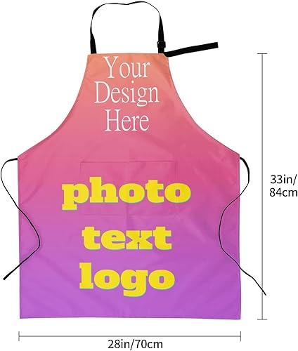 Miniatura 5 de Delantal personalizado con nombre y logotipo, para mujer, divertido