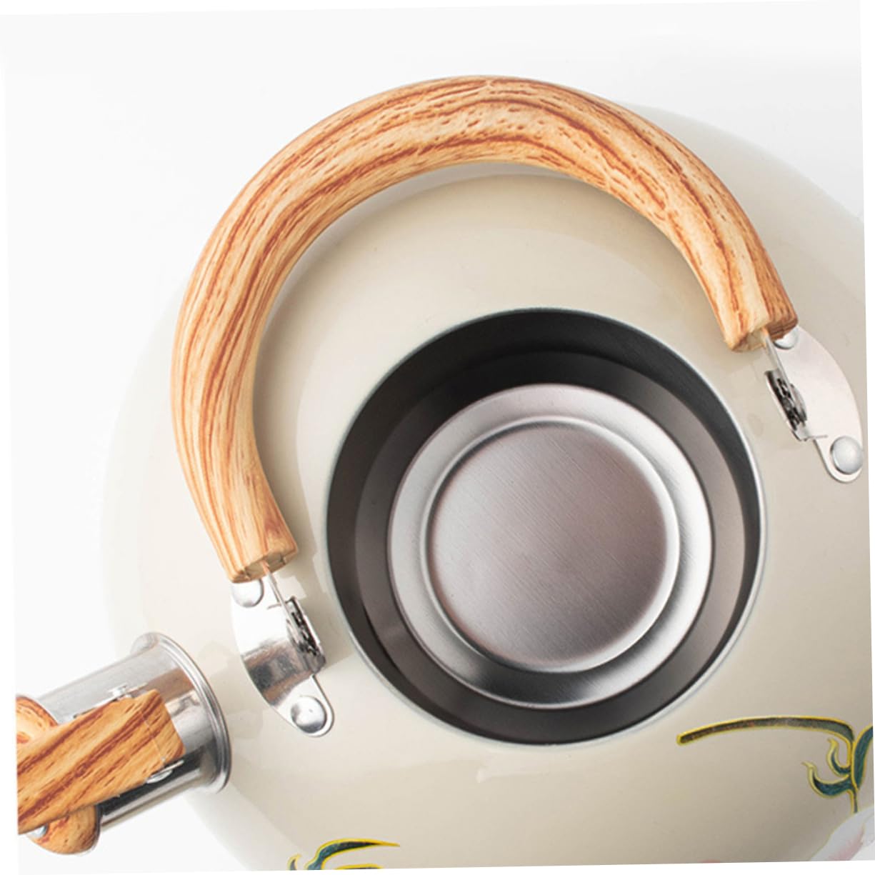 SOIMISS Hervidor de Agua Silbante Ligero de Acero Inoxidable Diseño de Flores y Capacidad de 3l, Adecuado para Estufa y Cocina Diaria