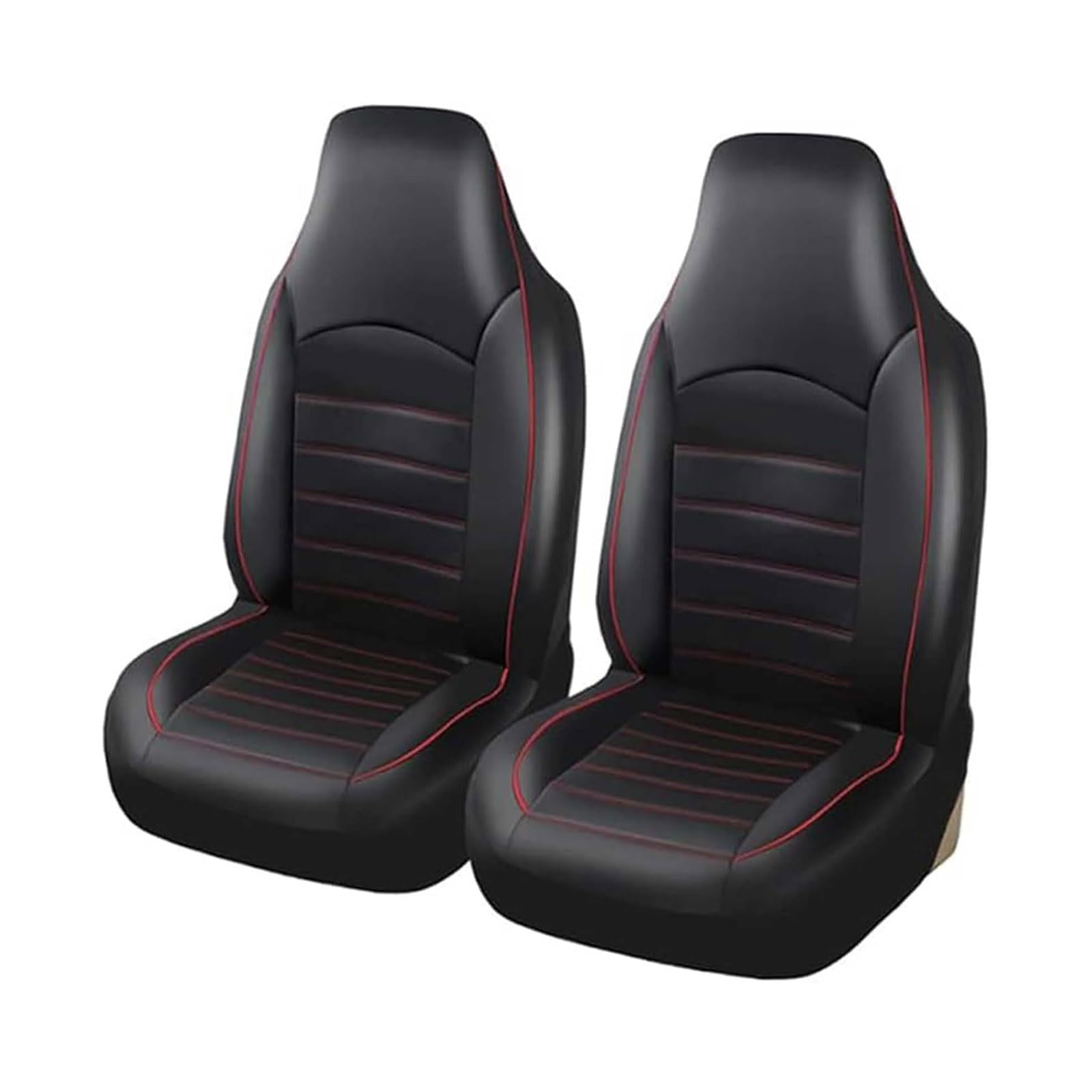 Car seat covers For Citroën C3/C3 Aircross/C3 Picasso/AirCross/C3 Pluriel, 2pcs PU Leather Car Seat Covers Comfortable Breathable Waterproof Protectors Interior Accessories,D/Red