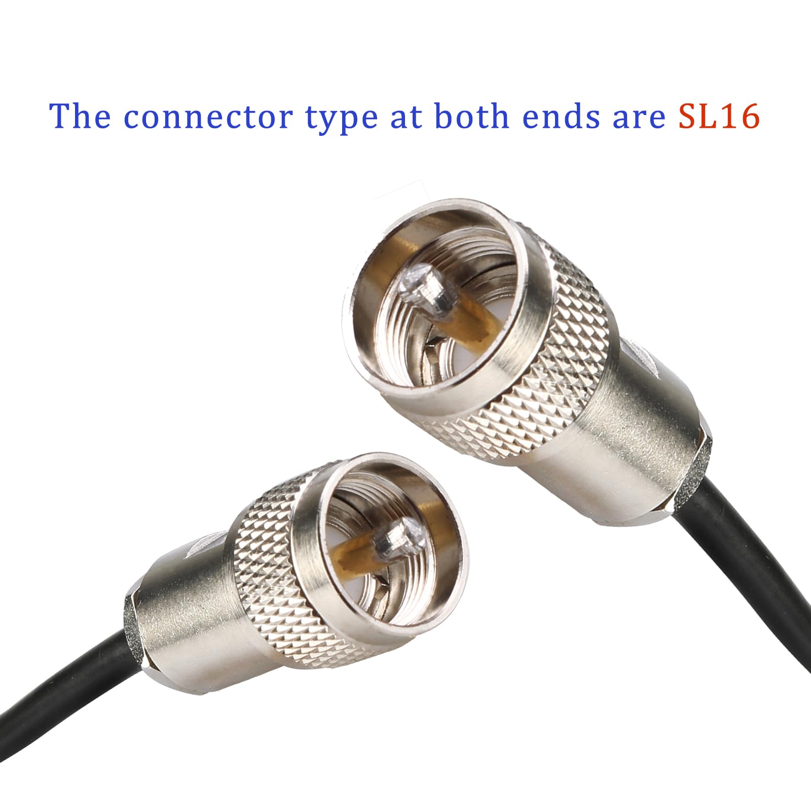 Retevis Cavo coassiale a bassa perdita, cavo coassiale con connettore SL16, compatibile con ripetitore RT97 a due vie per radio prosciutto (15 metri, 1 pezzo)