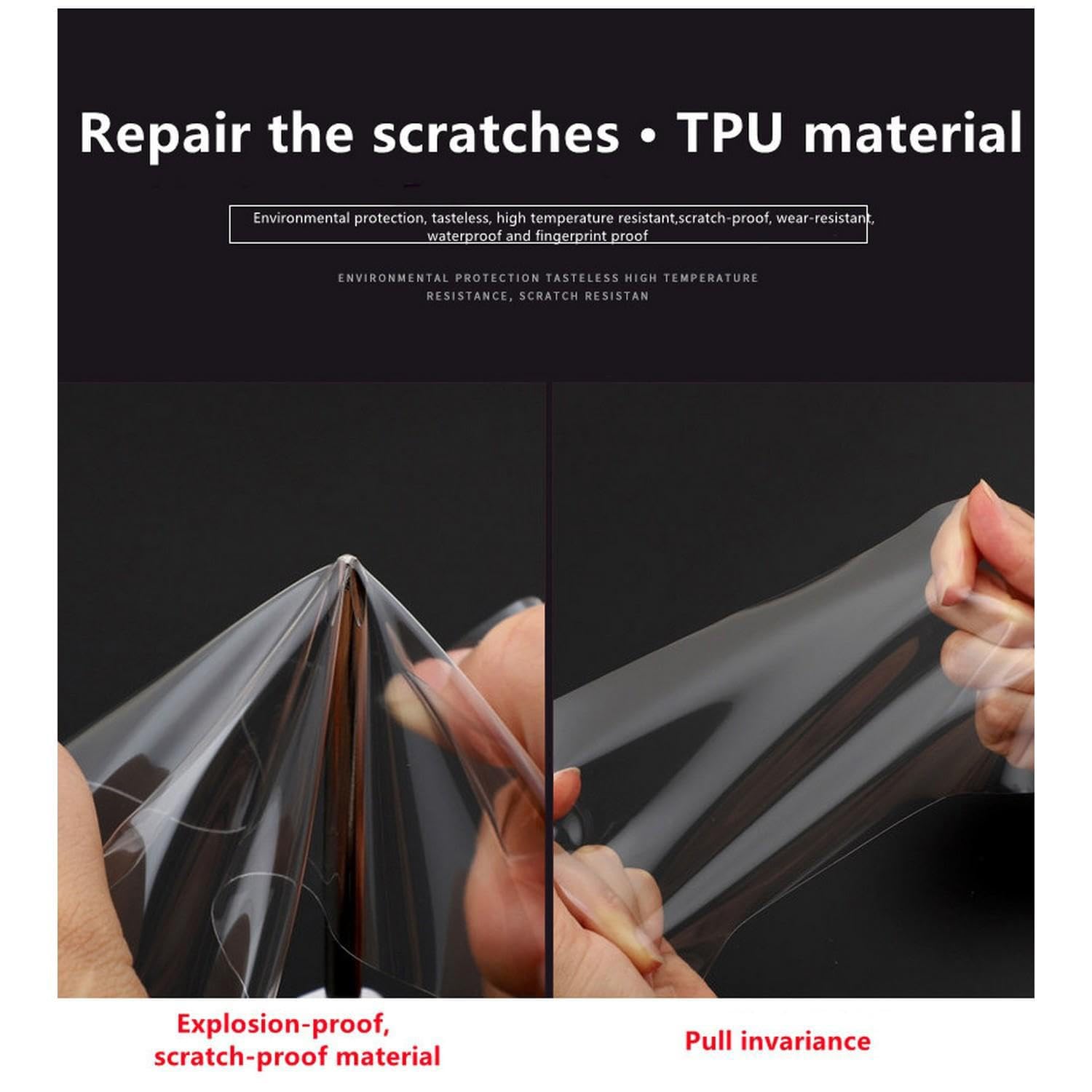Für Tesla Model 3 2023 Auto Scheinwerfer Schutz Folie TPU Scheinwerfer Film Anti Scratch Auto-Styling Aufkleber,Blackened