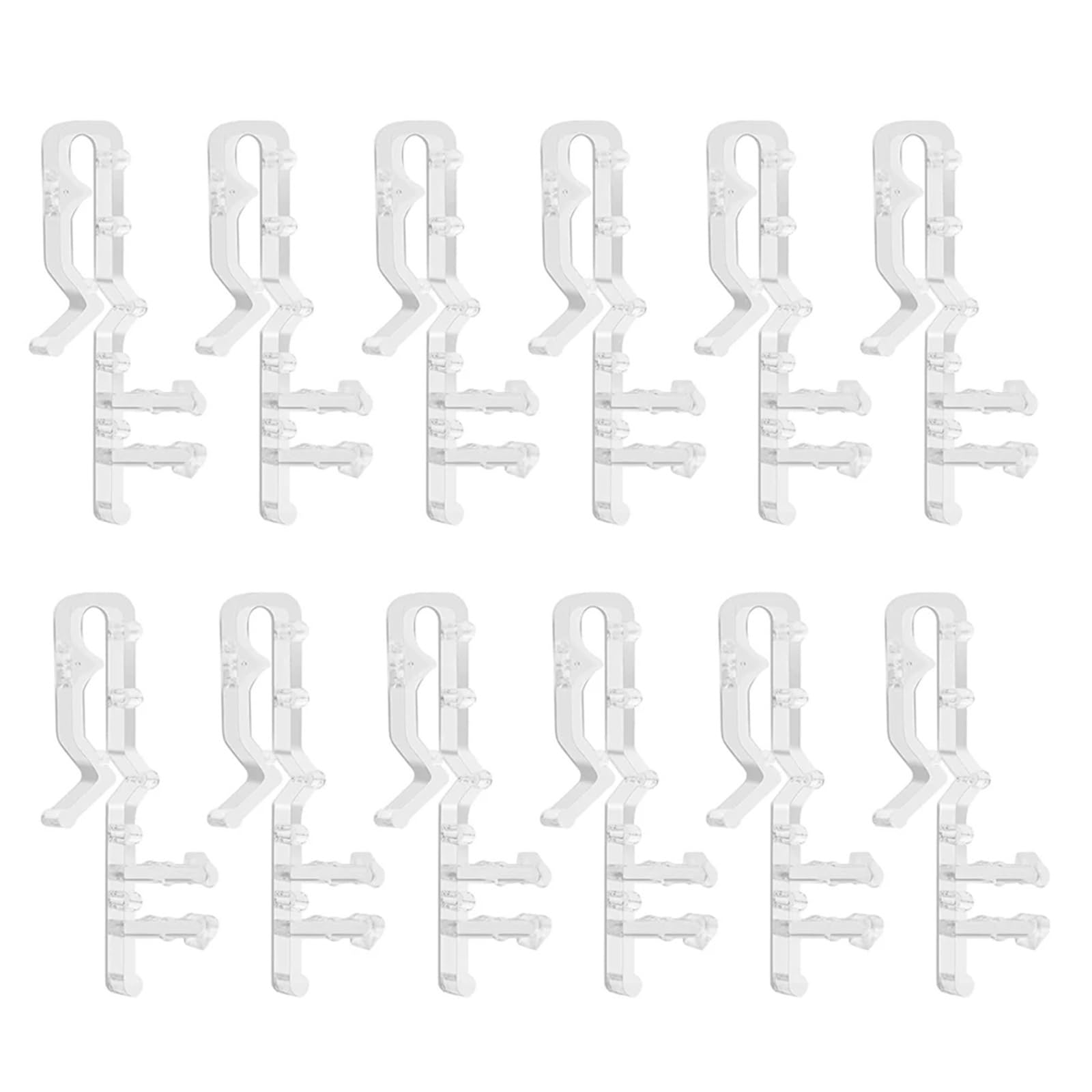 12 Pcs Transparent Valance Clips Sturdy Brackets Easy Installation Vertical Blinds Accessories Curtain Supplies Plastic For Door