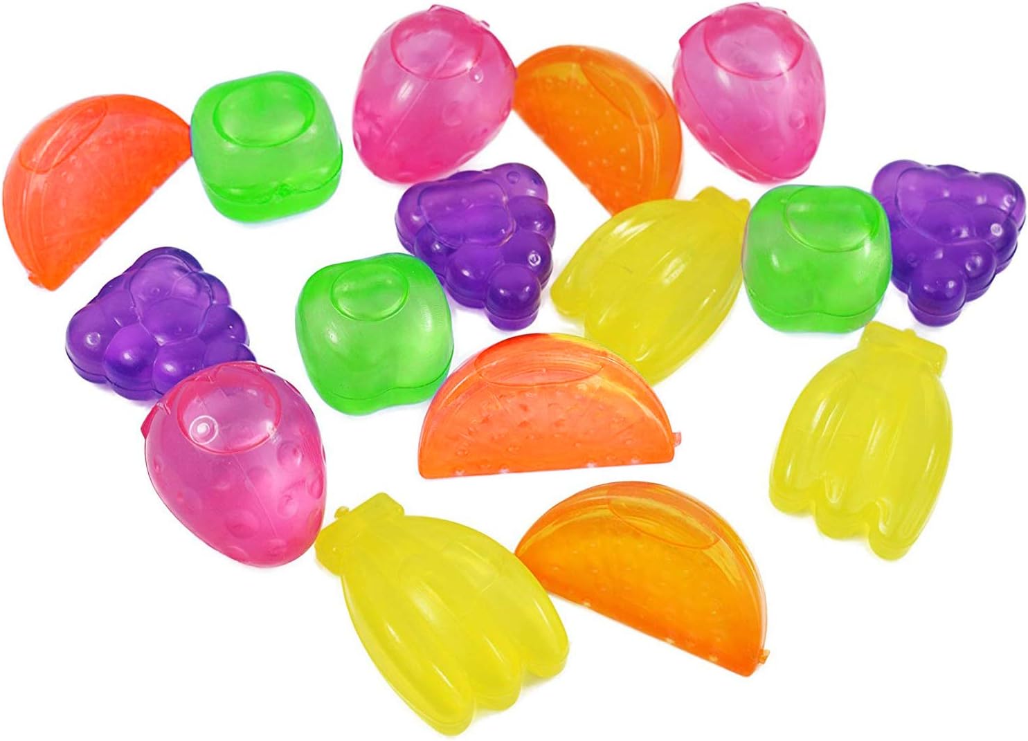 My-goodbuy24 Reusable Ice Cubes Colourful Fruits 20 Pieces Ice Cube Tray Party Ice Cubes Plastic Permanent Ice Cubes