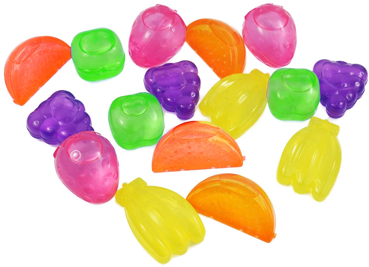 My-goodbuy24 Reusable Ice Cubes Colourful Fruits 20 Pieces Ice Cube Tray Party Ice Cubes Plastic Permanent Ice Cubes