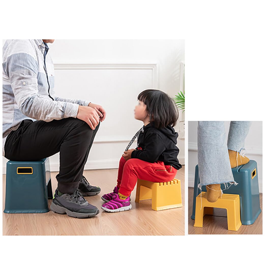 Taburete infantil de 2 escalones para orinal de baño, taburete de plástico de doble altura para niños pequeños, juego de taburetes de doble propósito