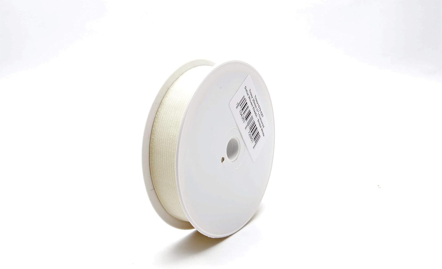 Trimz 25mm Coloured Woven Elastic, Bridal White, x 10m