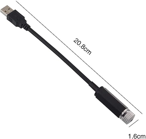 Miniatura 3 de SHTCSZBA - Proyector de estrellas USB de luz nocturna, proyector de cielo estrellado romántico ajustable, luz de automóvil, ambiente portátil, luz