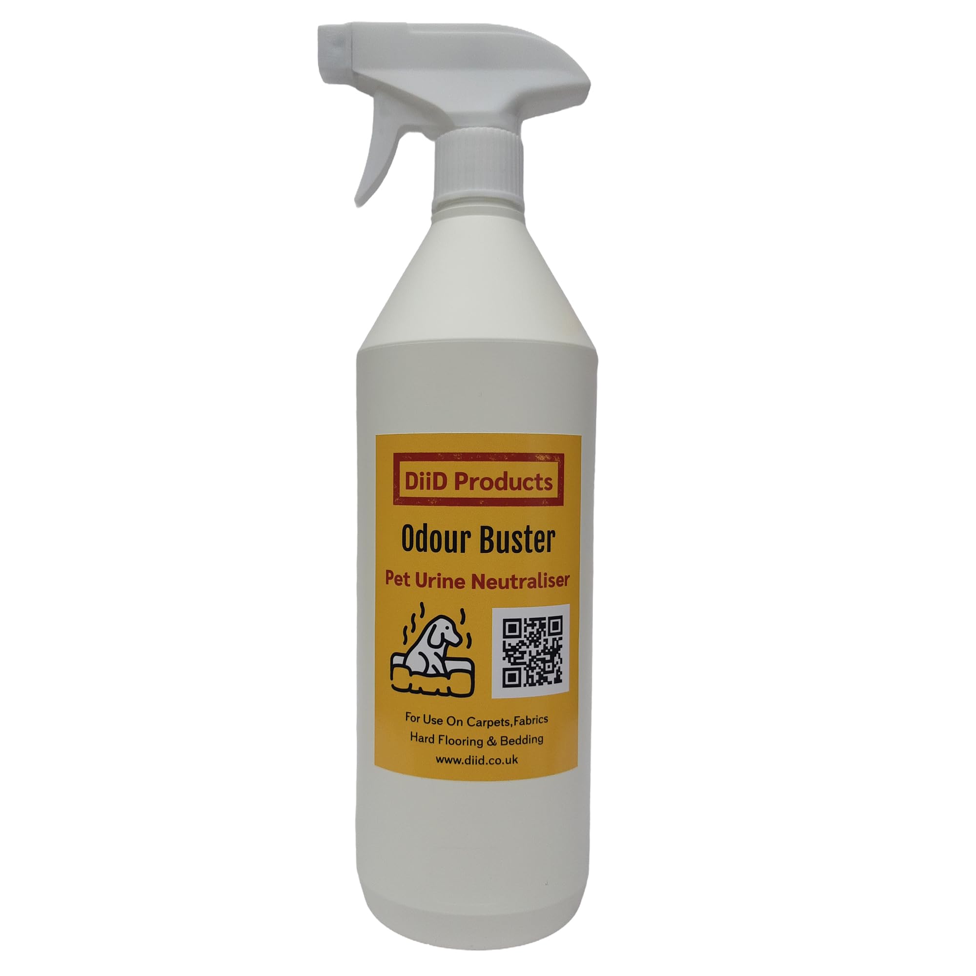 DiiD Dog urine odour remover Industrial strength deodoriser pet urine neutraliser removes smell and contamination 900ml spray bottle