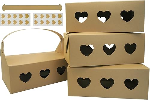 Gusisia Paquete de 24 cajas de galletas con ventana, caja Backey negra de 8 x 6 x 2.5 pulgadas para regalo, cupcakes, pastelería, postres, etiquetas