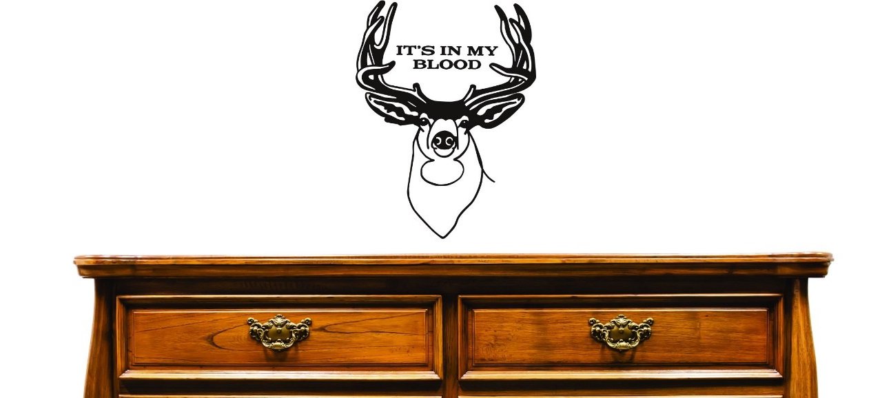 Design with Vinyl JER 701 1 It's in My Blood Vinyl Wall Decal, 10" x 20", Black