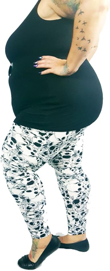 plus size skull tights