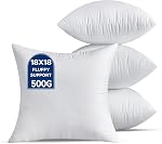 12 x 20 Throw Pillow Inserts Pack of 2 Small White Decorative Lumbar Pillows for Living Room Couch Bed Sofa Rectangle Cushion Sham Stuffer Indoor