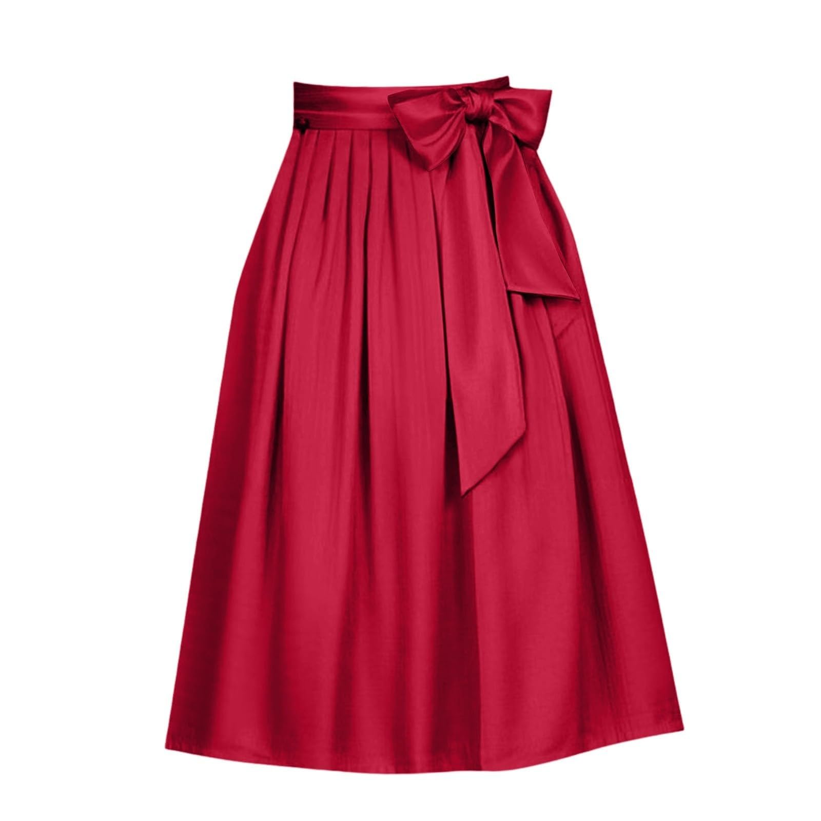 Costume Skirt Women's Dirndl Apron Knee-Length Dirndl Skirt