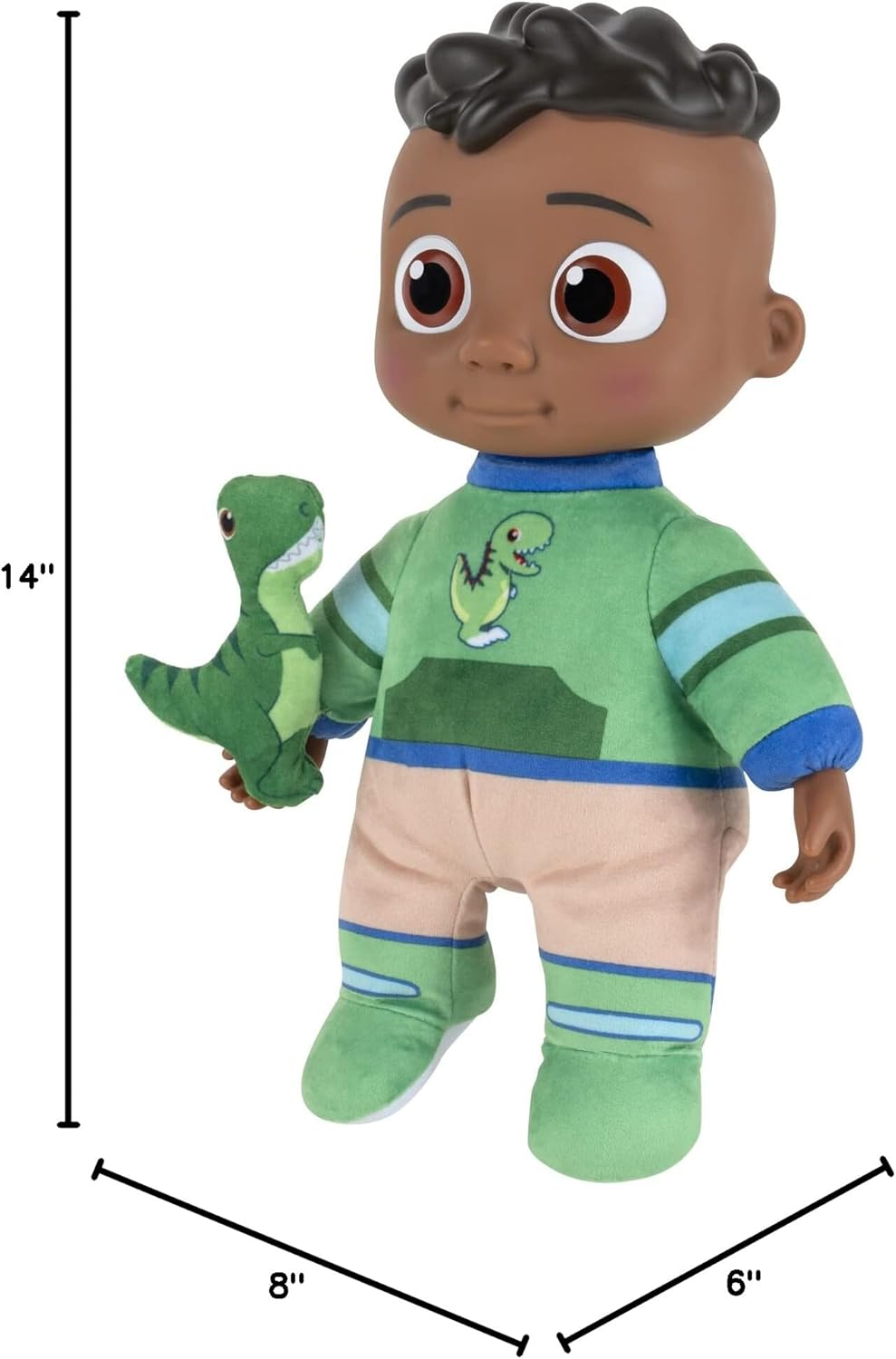 CoComelon My Friend Cody with Dinosaur Plush - Plays ‘Cody’s Special Dinosaur Day’ Song Clips - Press Tummy for Music and Phrases - Toys for Preschoolers