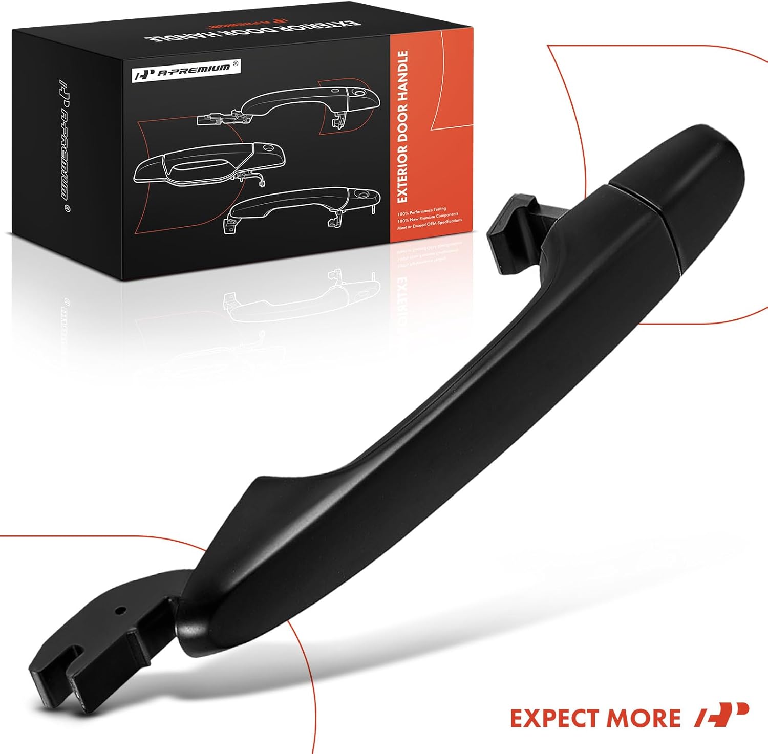 A-Premium Rear Driver or Passenger Side Exterior Door Handle Compatible with Honda CR-V CRV 2012-2016, Civic 2012-2015, Primed Black, Replace# 72181-TR0-A11ZD, 72643-TR0-A11ZD