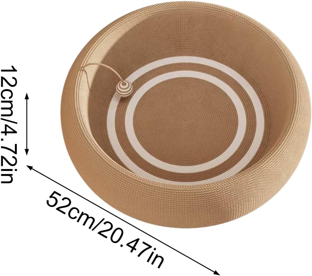 Cat Scratcher Nest,Sisal Scratching Bowl Furniture Protection | Indoor Cat Scratcher Toy - for Home Apartment Living Room Bedroom Floor Couch