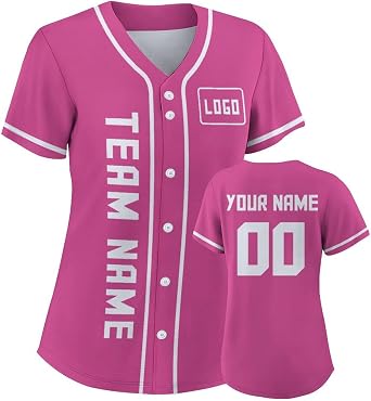 Custom Baseball Jersey Solid Color Sports Shirt Uniform Gifts for Men Women Fans Printed Personalize Name Number Logo