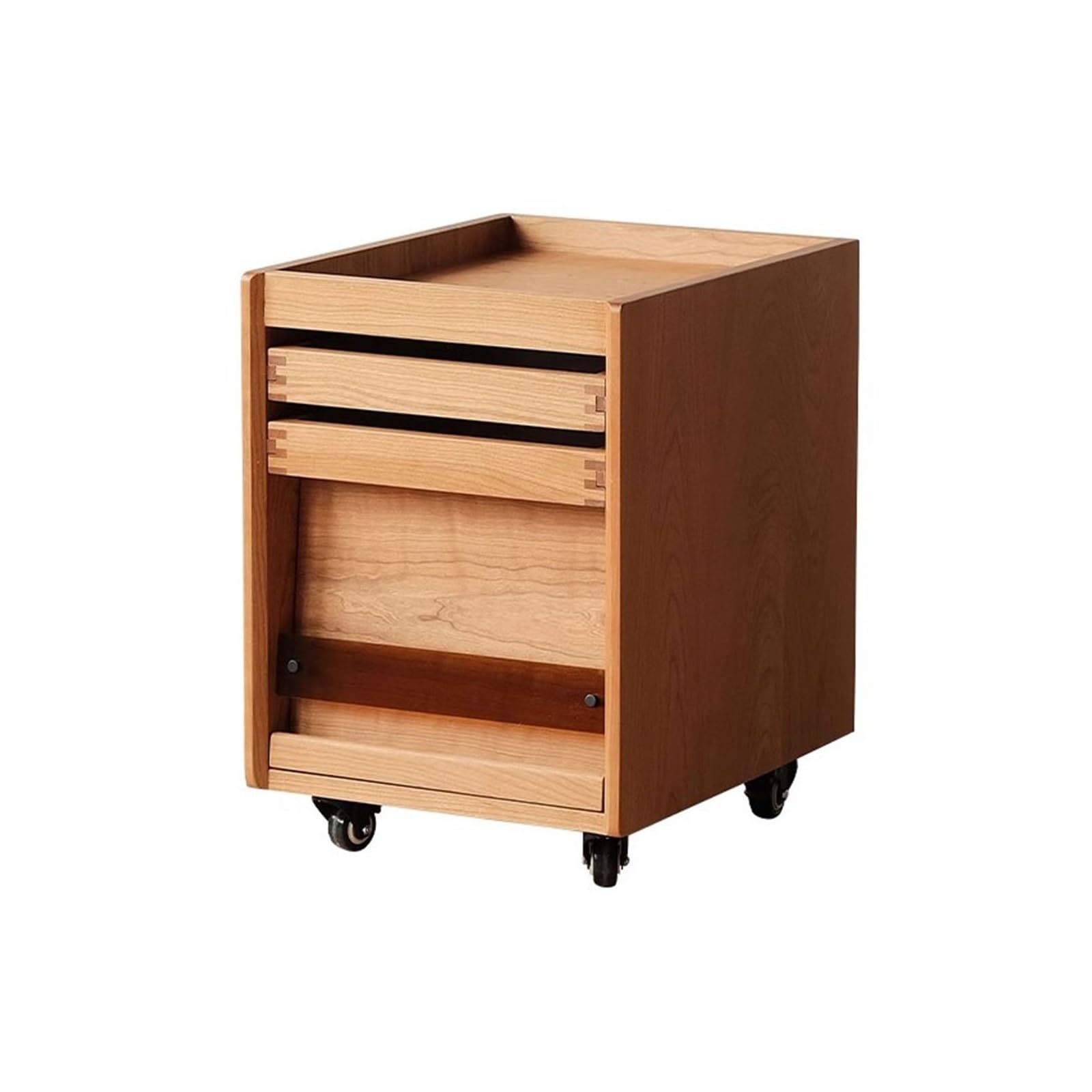 BHGFYXBS Side Tables Bedroom Mobile Cabinet Home Solid Wood Bookcase Furniture Removable Magazine Cabinet Storage Cabinet Bedside Tables