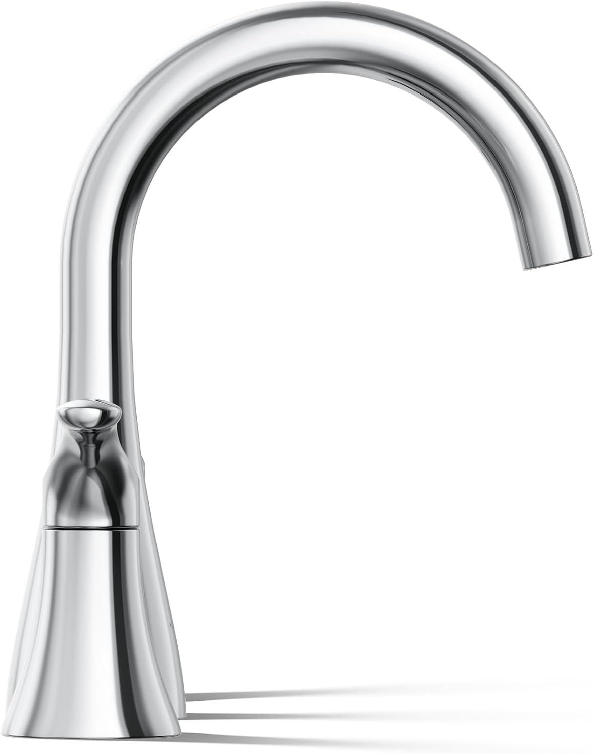 KOHLER K-27390-4-CP Simplice® Widespread Bathroom Sink Faucet, Bathroom Faucets with Two Lever Handles and Clicker Drain, 1.2 GPM, Polished Chrome