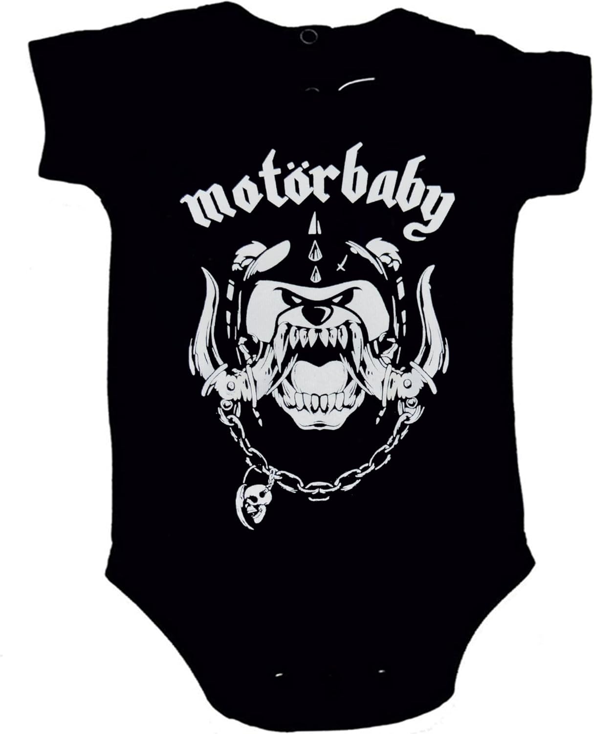 Metalhead in Training: Classic Band Emblem Baby Bodysuit
