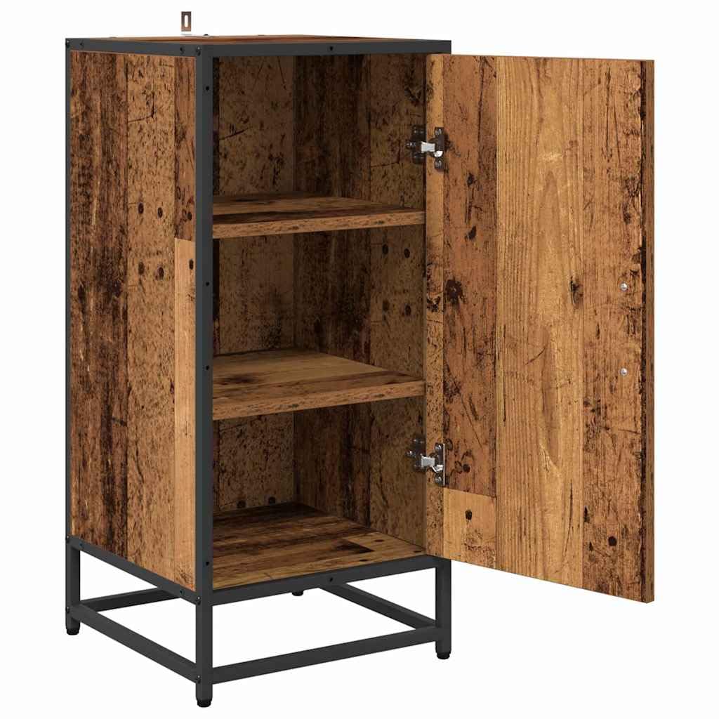 Aparador moderno Sonoma gris con estructura de metal y mucho espacio de almacenamiento de madera y metal para un hogar atemporal