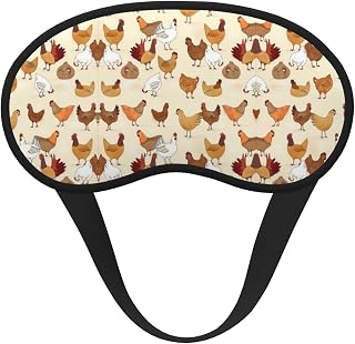 A Brood of Chickens Print Blackout Sleep Mask - Contoured Cup Eye Cover, Perfect for Travel, Meditation, and Nighttime Use