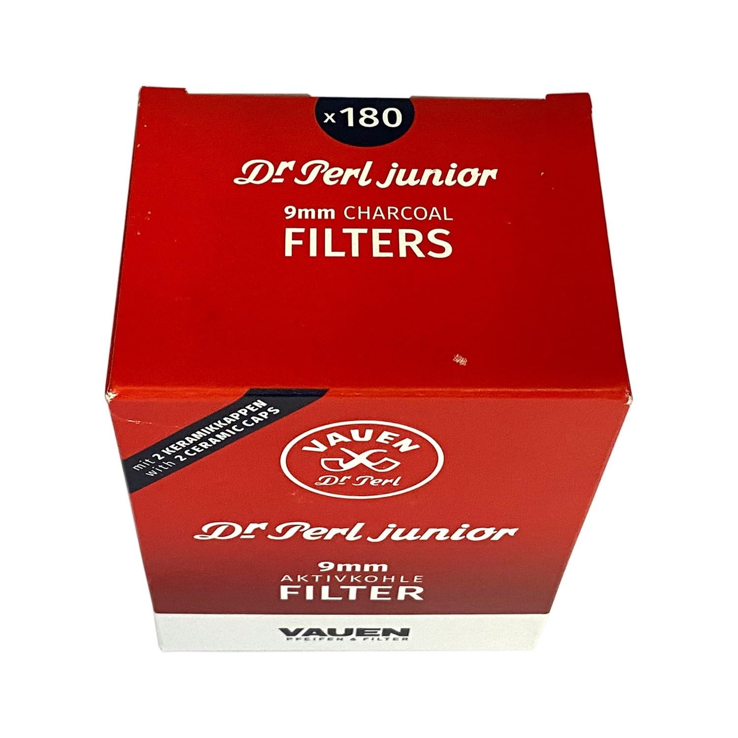 VAUEN Dr. Perl Junior 9mm Charcoal Pipe Filters 180 Count Value Pack product thumbnail 3