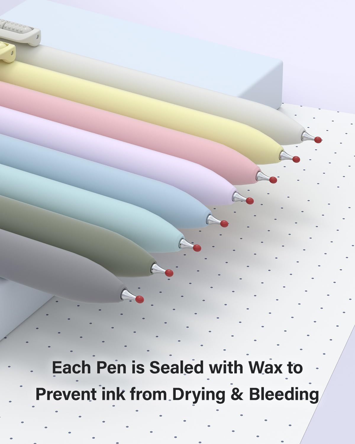 8Pcs Gel Pens - 0.5mm Black Ink Pens Fine Point Smooth Writing, Quick Drying Retractable Pen for Journaling, Cute School & Office Supplies - Image 8