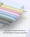 8-Pack Gel Pens, 0.5mm Black Ink Pens Fine Point Smudge-Proof & Fast-Drying, Smooth Ink Retractable Pen for Left Handed School Office Supplies