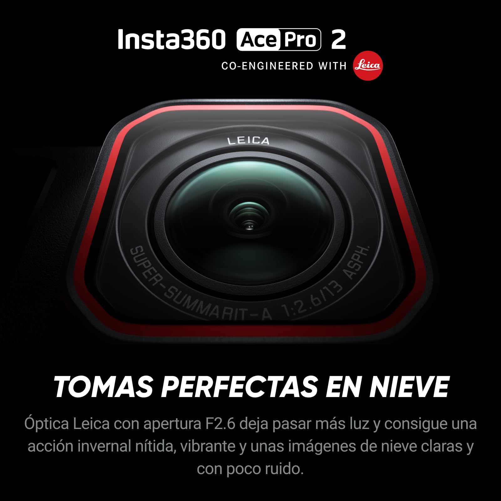 Insta360 Ace Pro 2 Paquete de Invierno - Cámara de acción 8K Impermeable co-diseñada con Leica, Sensor de 1/1,3", Dual Chip IA, excelente en Baja luz, Audio Superior, Pantalla abatible