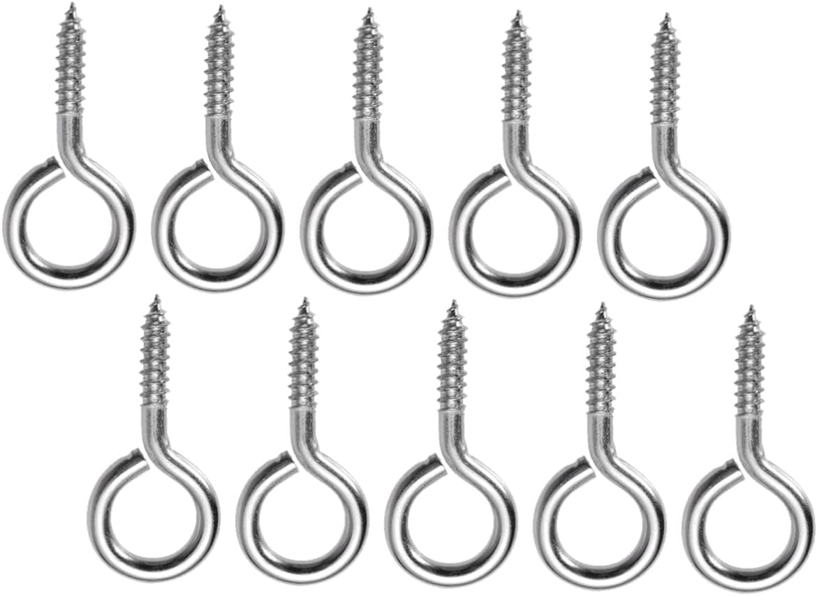 Gadpiparty 25pcs Small Screw Eye Bail Pins Durable Threaded Hooks for DIY Jewelry Making Craft Projects and Corked Bottle Charms Ergonomic Design and Strong Structure