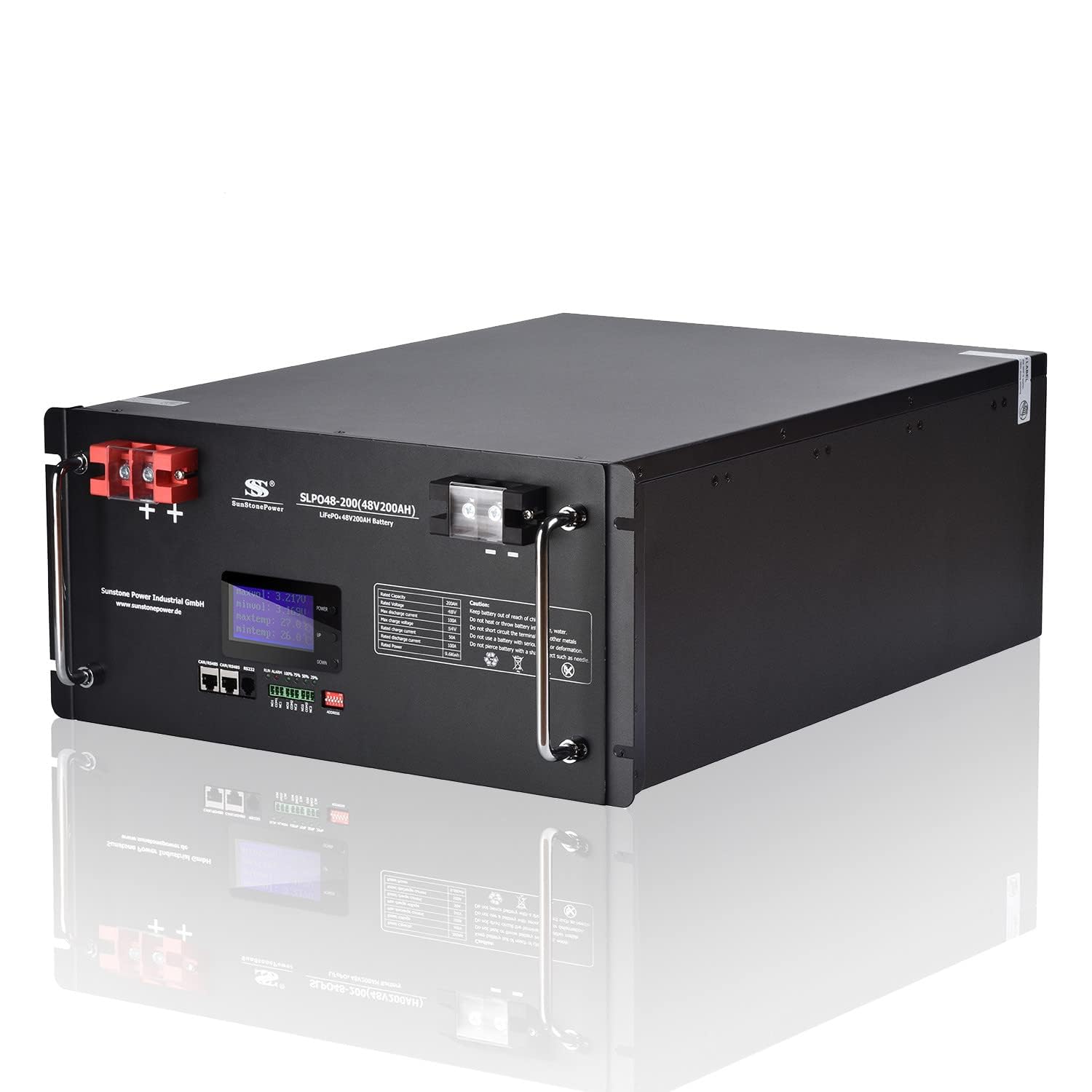 Sunstone Power 48V 200AH LiFePO4 Batterie Speicher 9,6kWh Lithium Solarspeicher BMS 4000 Zyklen für USV Notstrom PV Anlage