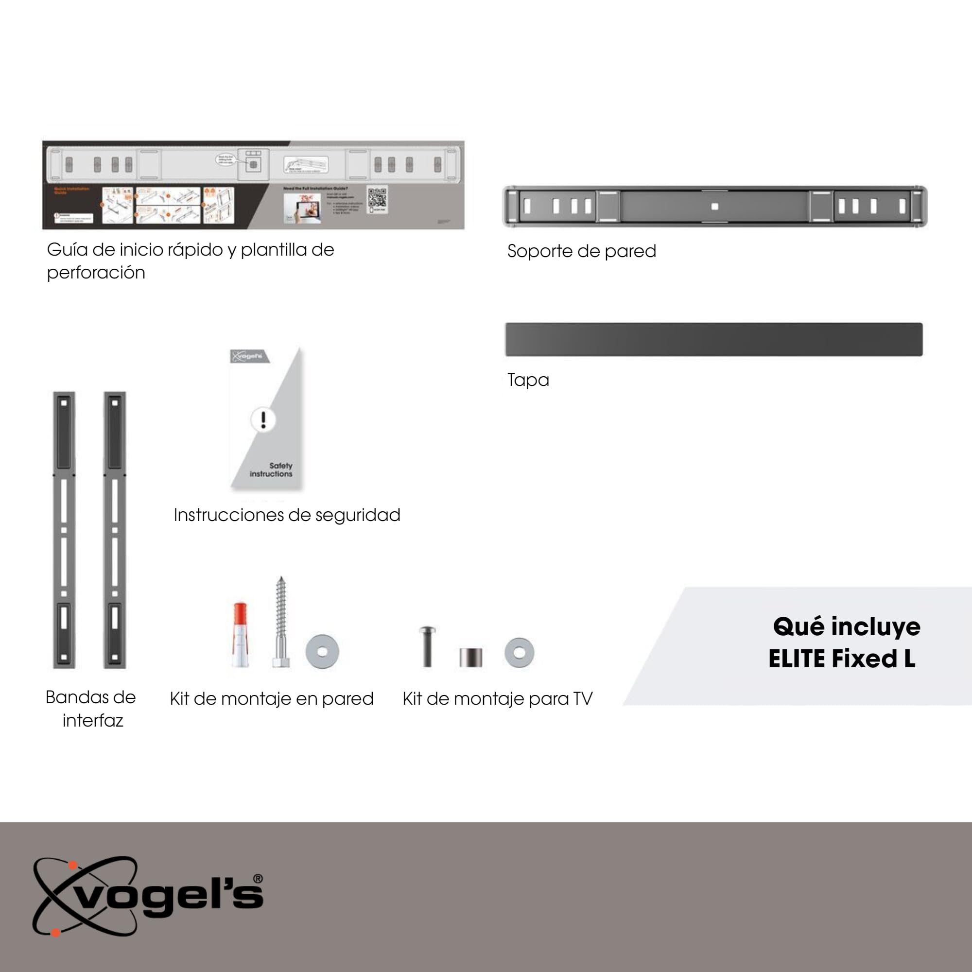 Vogel's Elite TVM 5605 Soporte TV Extremadamente Plano para TV de 40 a 100 Pulgadas, Peso máx. de 100 kg, Soporte de TV máx. VESA 600x400, Compatibilidad Universal, Distancia a la Pared Solo 1,5 cm